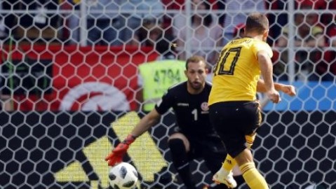 比利时5-2突尼斯：卢卡库阿扎尔双响领衔进球盛宴